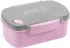 Lunchbox BackUP 5, bez BPA, 3 komory, 17x11x7cm, szaro-różowy