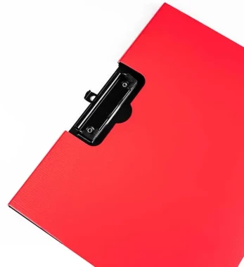 Podkładka do pisania Grand NOTOdesk GR-2205 z okładką, klip po dłuższym boku, czerwony