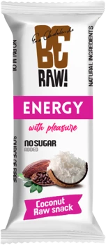 Baton owocowy BeRAW Energy, kokos, bez cukru, 40g