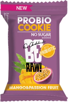 Ciastko probiotyczne BeRAW Probio Probio Cookie, mango i marakuja, bez cukru, 18g