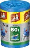 Worki na śmieci Jan Niezbędny Easy Pack, HD, 60l, 70 sztuk, niebieski