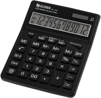 Kalkulator biurowy Eleven SDC-444XRBK, 12 cyfr, czarny perłowy