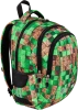 Plecak szkolny St.Right BP26 Pixel Cubes, trzykomorowy, 20l, 39x27x17cm, brązowo-zielony