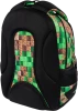 Plecak szkolny St.Right BP76 Pixel Cubes, dwukomorowy, 21l, 44x30x20cm, brązowo-zielony