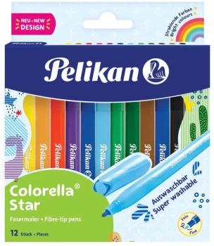 Flamastry Pelikan Colorella C302, 12 sztuk, mix kolorów
