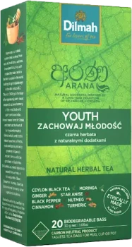 Outlet: Herbata funkcjonalna w torebkach Dilmah Arana Youth / Zachowaj młodość, 20 sztuk x 1.5g