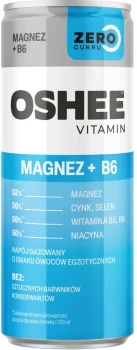Napój gazowany Oshee Vitamin Energy Zero, Magnez + witamina B6, owoce egzotyczne, puszka, 250ml