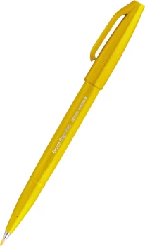 Pisak pędzelkowy do kaligrafii Pentel Brush Sign Pen SES15C, 2.07mm, żółty