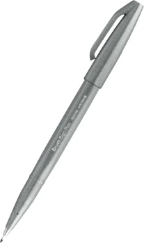 Pisak pędzelkowy do kaligrafii Pentel Brush Sign Pen SES15C, 2.07mm, szary