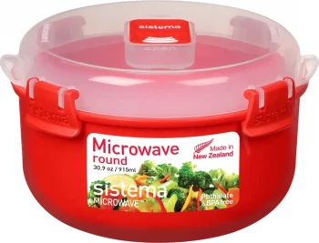 Pojemnik rondelek Sistema Microwave, 915ml, czerwony