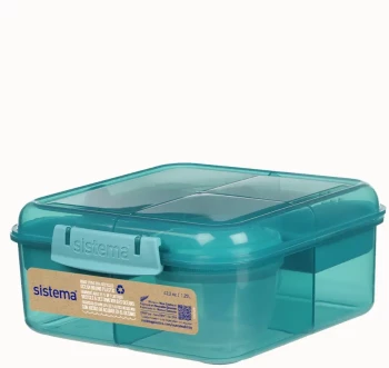 Lunchbox Sistema Bento Cube To Go, 1.25l, z pojemnikiem na jogurt 150ml, mix kolorów