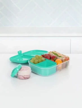 Lunchbox Sistema Ribbon Lunch To Go, 1.1l, z pojemnikiem Mini Bite 130ml, miętowy