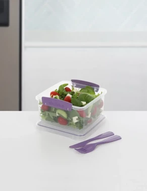 Lunchbox Sistema Lunch Plus To Go, z widelcem i nożem, 1.2l, mix kolorów