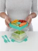 Lunchbox na sałatkę Sistema Salad To Go, z nożem i widelcem, 1.1l, miętowy
