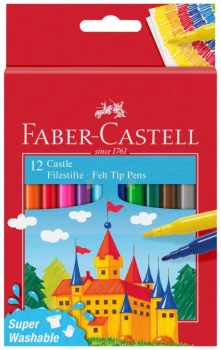 Flamastry Faber Castell Zamek, 12 sztuk, mix kolorów