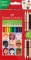 Kredki ołówkowe Faber Castell Zamek, 12 sztuk +  3 kredki dwustronne, mix kolorów