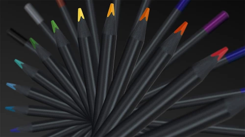 Kredki ołówkowe Faber Castell Black Edition, trójkątne, 12 sztuk, mix kolorów