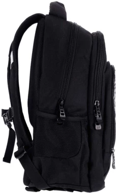 Plecak szkolny Strigo Misty Wild, dwukomorowy, 24l, 39x27x18cm, czarny