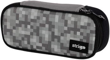 Piórnik 1-komorowy Strigo Blocks, bez wyposażenia, 24x11.5x5.7cm, szary