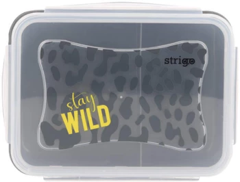 Lunchbox Strigo Stay Wild, 16.5x12x6.5cm, transparentny/szary