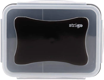 Lunchbox Strigo Classic, 16.5x12x6.5cm, transparentny/czarny