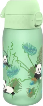 Bidon ION8 Pandas, recyclon/tritan, 350ml, zielony