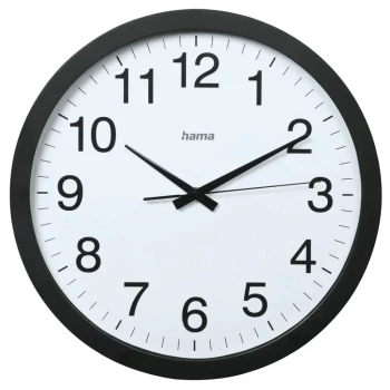 Zegar ścienny Hama PG-400 Jumbo Aruba, średnica 40 cm, tarcza kolor biały, obudowa kolor czarny