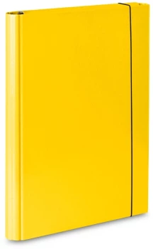 Teczka skrzydłowa z gumką VauPe, A4, 40mm, żółty