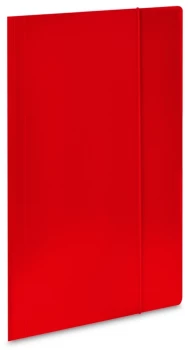 Teczka kartonowa z gumką VauPe Economy, A4, 380 g/m2, 20 mm, czerwony