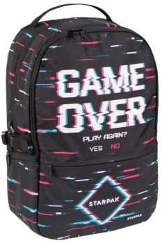 Plecak szkolny Starpak Game Over, jednokomorowy, 45x29x15cm, czarny