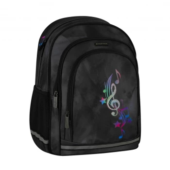 Plecak szkolny Starpak Music, jednokomorowy, 23l, 39.5x29x20cm, grafitowy