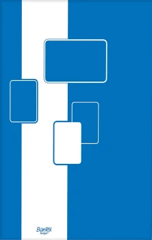 Blok biurowy w kratkę Bantex Budget, A5, 50 kartek, biało-niebieski