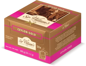 Herbata czarna w kopertach Sir Williams Tea Ceylon Gold, 50 sztuk x 2g