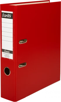 Segregator Bantex Budget Classic, A4, szerokość grzbietu 75mm, do 500 kartek, czerwony
