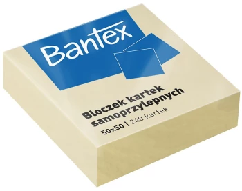 Karteczki samoprzylepne Bantex mini, 50x50mm, 240 karteczek, żółty