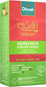 Outlet: Herbata funkcjonalna w torebkach Dilmah Arana Remember / Pobudź pamięć, 20 sztuk x 1.5g