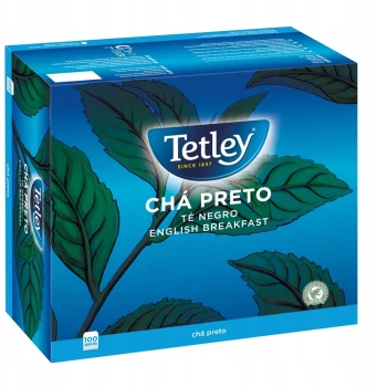 Herbata czarna w torebkach Tetley English Breakfast, 100 sztuk x 1.5g