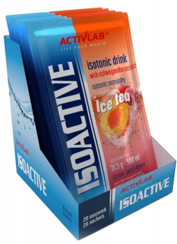 Napój izotoniczny Activlab  Isoactive, w saszetkach, Ice Tea brzoskwinia, 20 sztuk x 31.50g