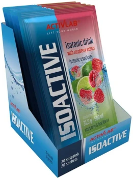 Napój izotoniczny Activlab Isoactive, w saszetkach, malina-limonka, 20 sztuk x 31.50g