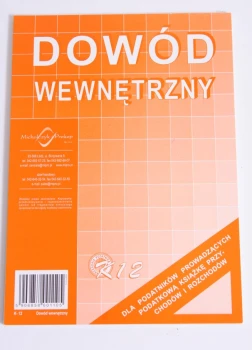 Druk akcydensowy Dowód wewnętrzny MiP K12, A5, 40k