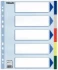 Przekładki plastikowe gładkie z kolorowymi indeksami Esselte, A4+, 5 kart, mix kolorów
