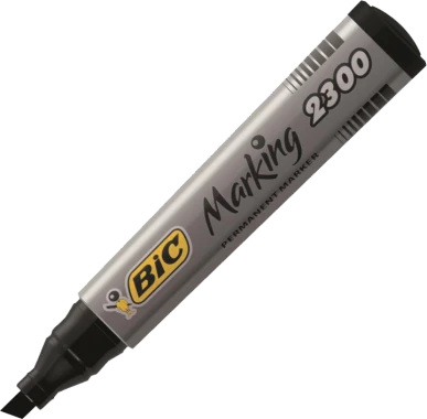Marker permanentny Bic Marking 2300 ECOlutions, ścięta, 5.5mm, czarny