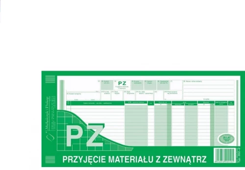 Druk akcydensowy PZ Przyjęcie materiałów z zewnątrz MiP, 1/3 A3, wielokopia, 80k
