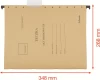 Teczka zawieszkowa kartonowa do akt osobowych Esselte, A4, 348x268mm, 230 g/m2, brązowy