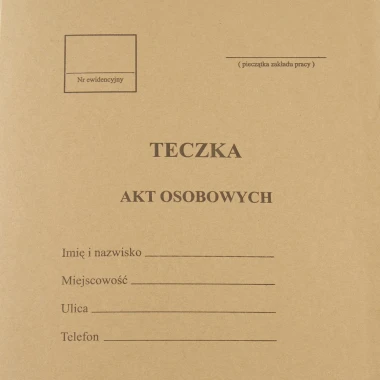 Teczka zawieszkowa kartonowa do akt osobowych Esselte, A4, 348x268mm, 230 g/m2, brązowy