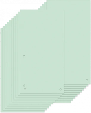 Przekładki kartonowe wąskie Donau, 1/3 A4, 100 kart, zielony