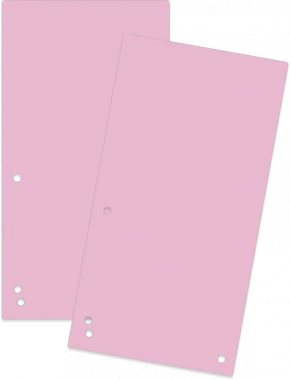 Przekładki kartonowe wąskie Donau, 1/3 A4, 100 kart, różowy
