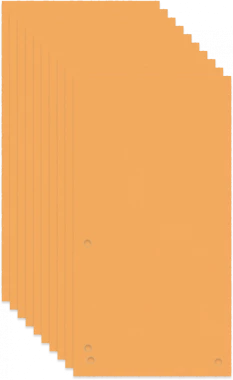 Przekładki kartonowe wąskie Donau, 1/3 A4, 100 kart, pomarańczowy