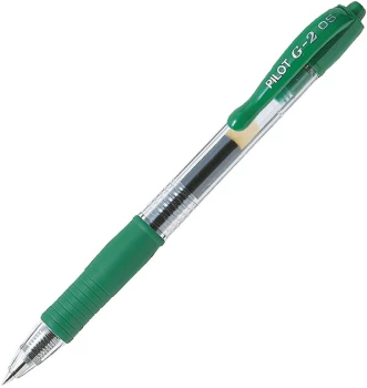Długopis żelowy automatyczny Pilot, G2, 0.25mm, zielony