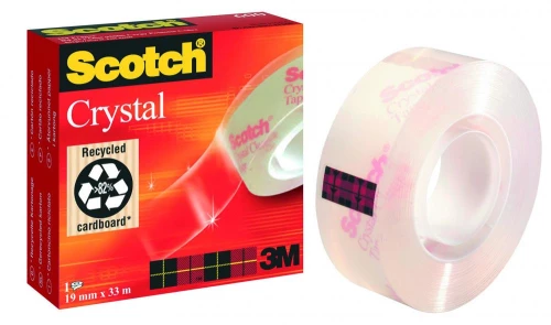 Taśma klejąca Scotch Crystal Clear 600, 19mmx33m, przezroczysty